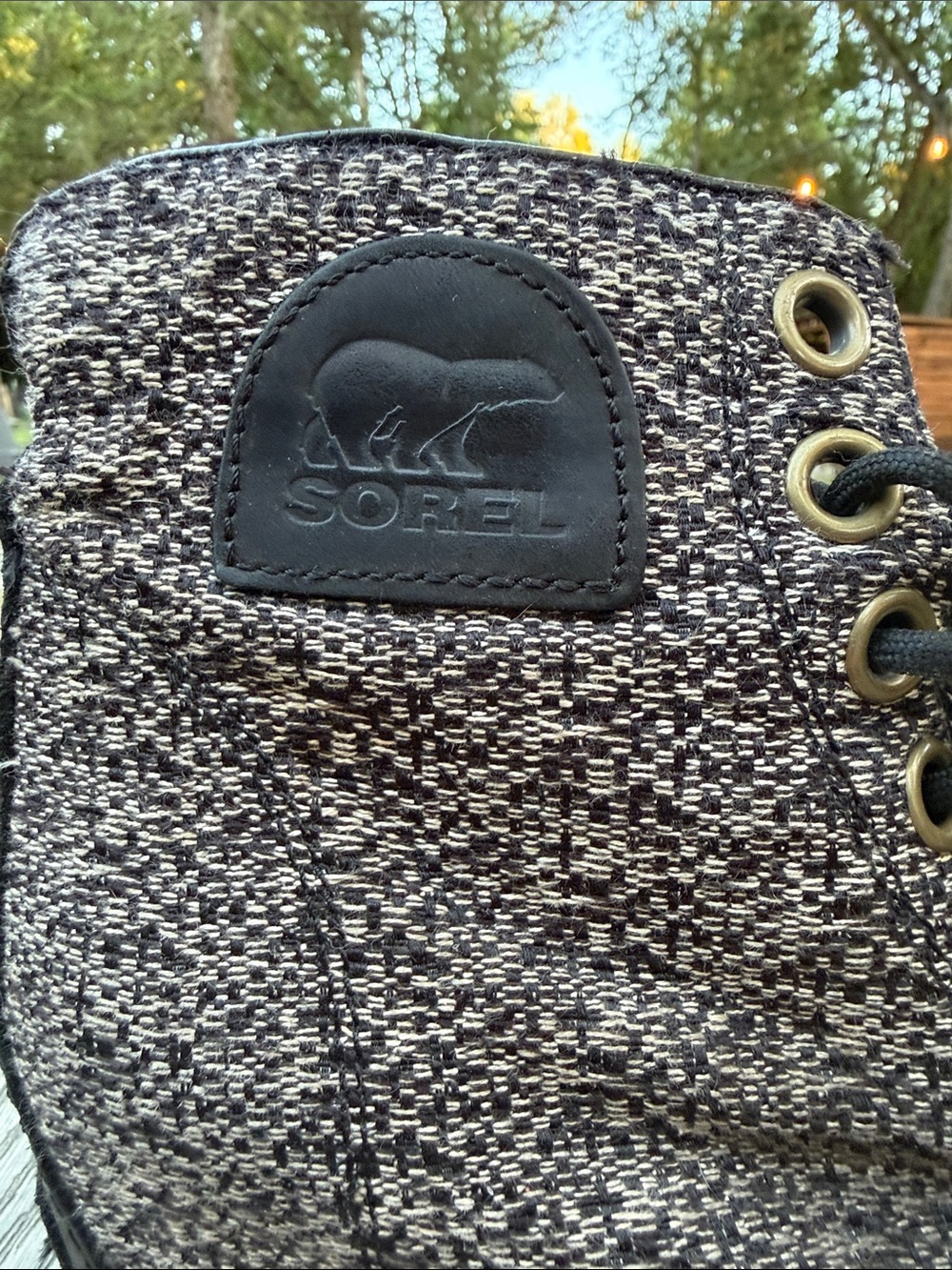 Sorel Gray and Black Lace-Up Women's Boots - Picture 4 of 7